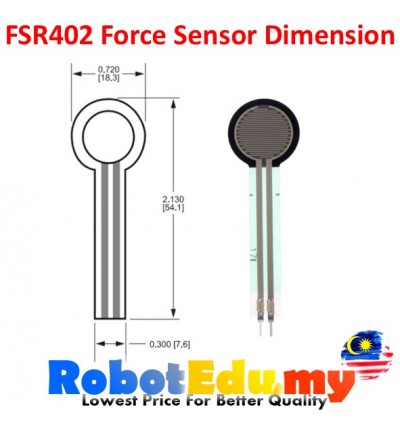 FSR402 / RFP602 Round Flat Film Pressure Force Sensitive Resistor ...