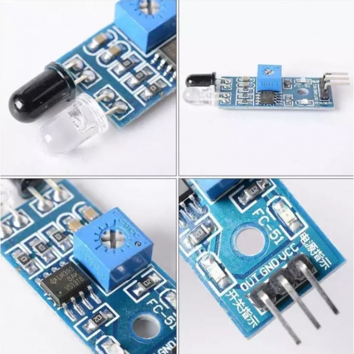 Arduino Adjustable IR Infrared Range Finder Obstacles Avoid Sensor