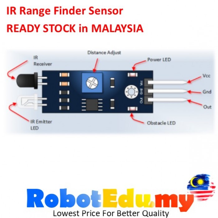 Arduino Adjustable IR Infrared Range Finder Obstacles Avoid Sensor