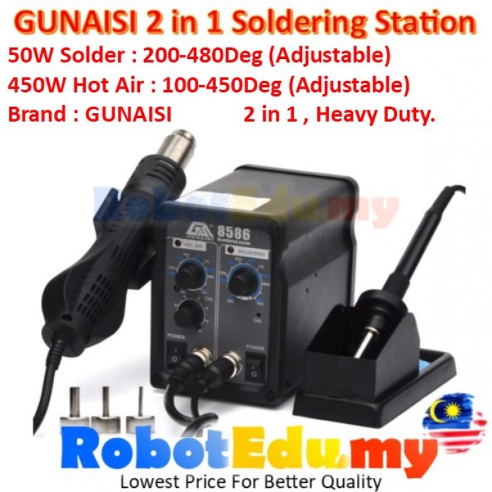 KASADI GUNAISI 936 60W 200480Deg Temperature Adjustable 2in1 Hot Air
