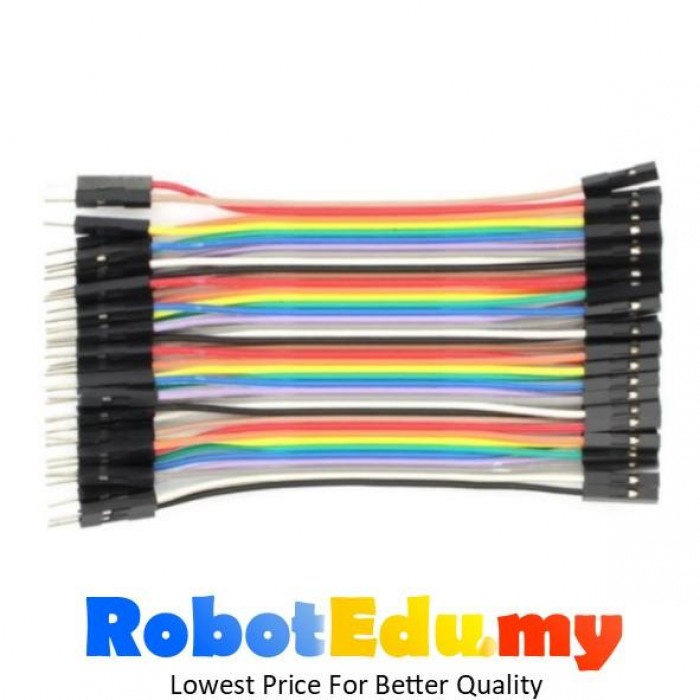 Arduino 40p Breadboard Dupont Jumper Wire Female to Male (FM ) 10cm ...