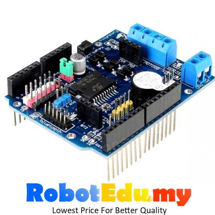 L298P 2A Motor Driver Shield H-Bridge - V2 for Arduino UNO R3 L298N ...