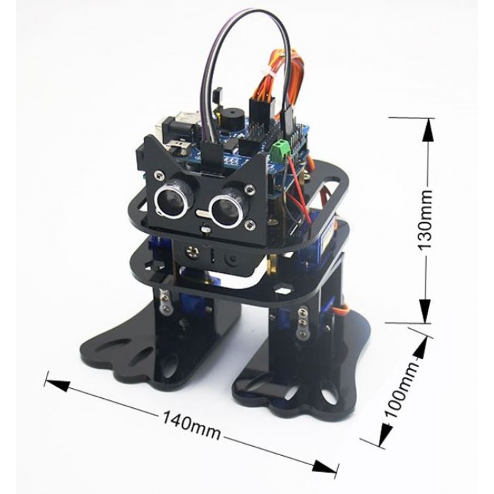 Arduino UNO DIY 4-DOF 2 Feet Humanoid Robot Dancing Robot Obstacle ...
