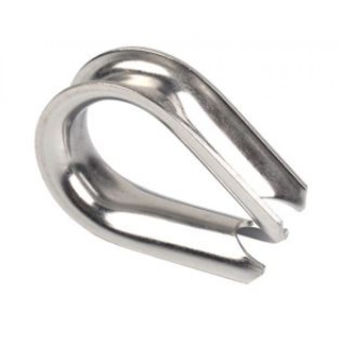 Stainless Steel Wire Rope Thimble Eye / Aluminium Cable Ferrule Stop Set Clip Crimps