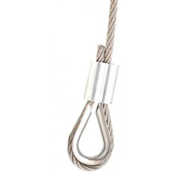 Stainless Steel Wire Rope Thimble Eye / Aluminium Cable Ferrule Stop Set Clip Crimps