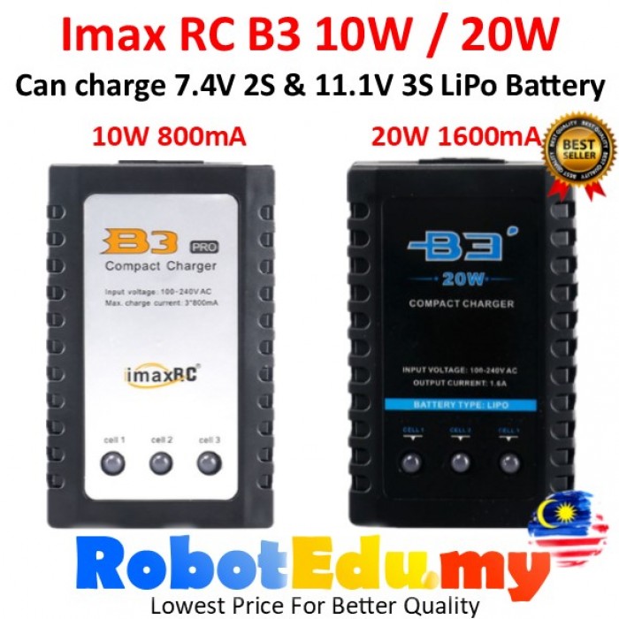 7.4V 2S 11.1V 3S 2&3 Cells IMAX B3 10W 800mA 20W 1600mA Lipo Lipo