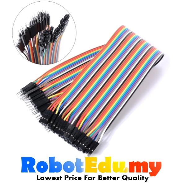 Arduino 40p Breadboard Dupont Jumper Wire Female to Male (FM ) 10cm ...